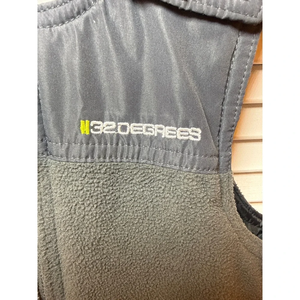 32 Degrees Weatherproof Kids Snow Bibs Gray Fleece Lined Insulated Coveralls 6